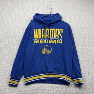 Y2K Golden State Warriors Hoodie Mens S Blue NBA Basketball Pullover Ultra Game